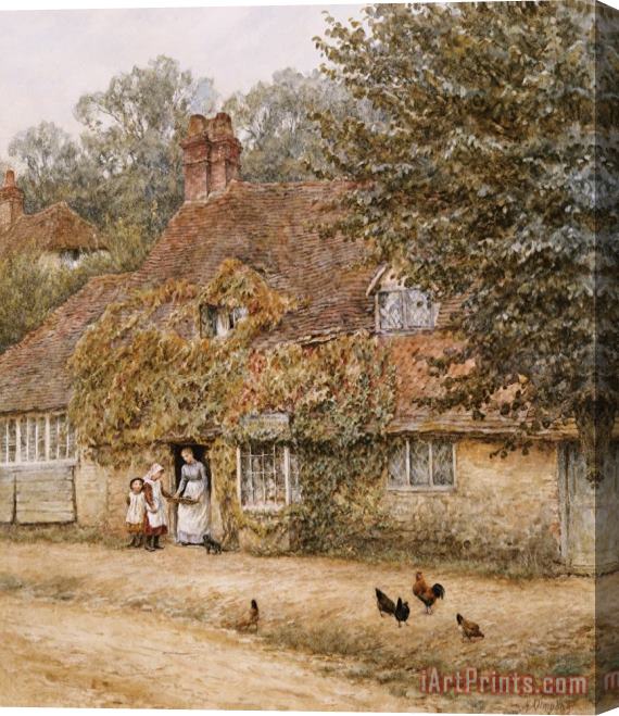 Helen Allingham The Old Fish Shop Haslemere Stretched Canvas Print / Canvas Art