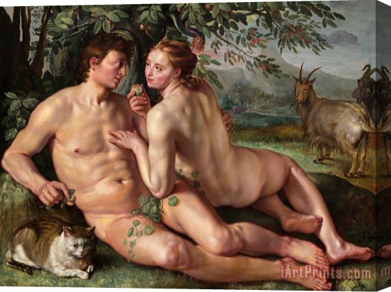 Hendrick Goltzius The Fall of Man Stretched Canvas Painting / Canvas Art