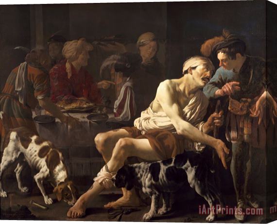 Hendrick Ter Brugghen The Rich Man And The Poor Lazarus Stretched Canvas Painting / Canvas Art