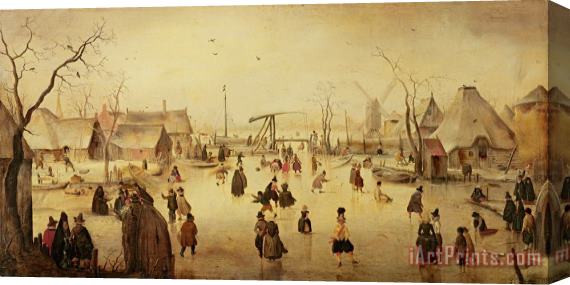 Hendrik Avercamp The Pleasures of Winter Stretched Canvas Painting / Canvas Art