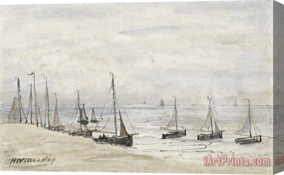 Hendrik Willem Mesdag Visserspinken Op Het Strand Stretched Canvas Print / Canvas Art