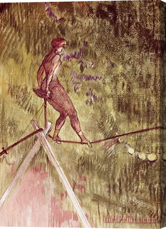 Henri de Toulouse-Lautrec Acrobat On Tightrope Stretched Canvas Painting / Canvas Art