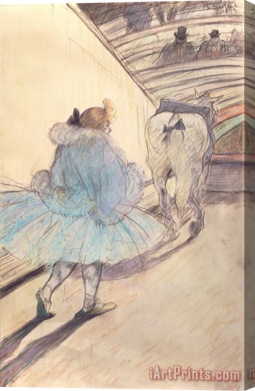 Henri de Toulouse-Lautrec At The Circus Entering The Ring Stretched Canvas Painting / Canvas Art