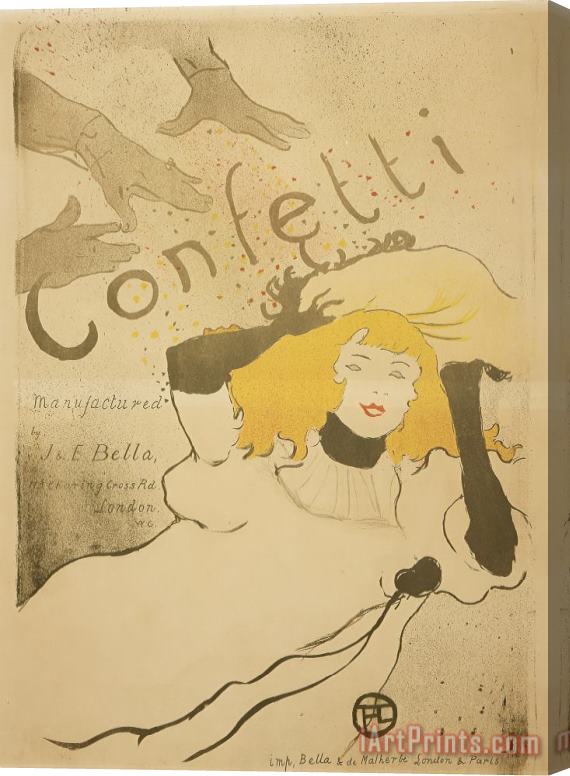 Henri de Toulouse-Lautrec Confetti Stretched Canvas Print / Canvas Art