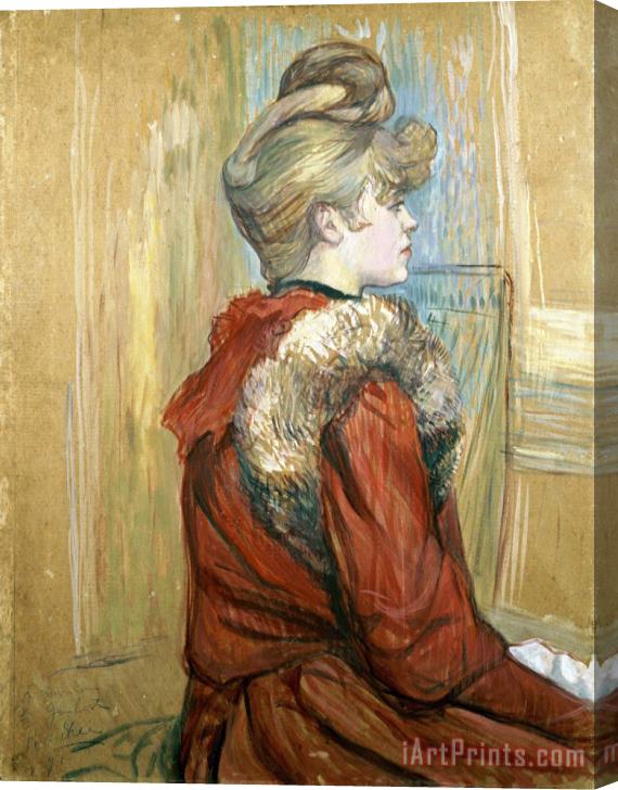 Henri de Toulouse-Lautrec Girl in a Fur, Miss Jeanne Fontaine Stretched Canvas Painting / Canvas Art