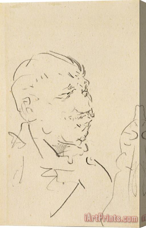 Henri de Toulouse-Lautrec Head of a Man Stretched Canvas Print / Canvas Art