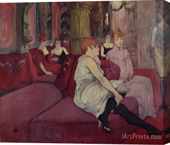 Henri de Toulouse-Lautrec In the Salon at the Rue des Moulins Stretched Canvas Print / Canvas Art