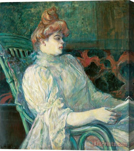 Henri de Toulouse-Lautrec Madame Marthe X – Bordeaux Stretched Canvas Print / Canvas Art