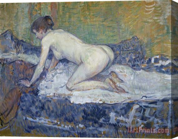 Henri de Toulouse-Lautrec Red Headed Nude Crouching Stretched Canvas Painting / Canvas Art