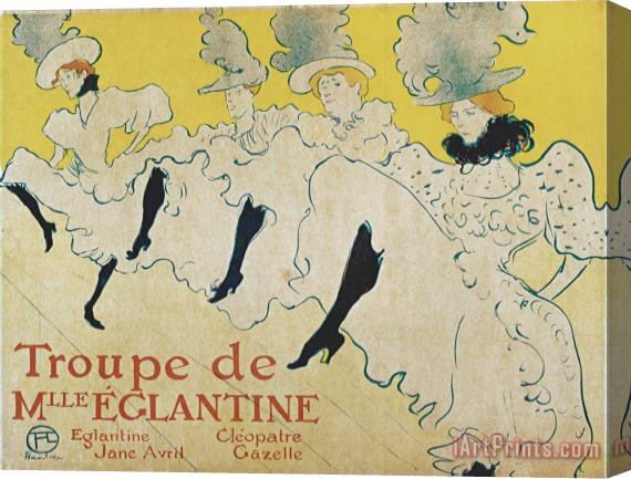 Henri de Toulouse-Lautrec The Troupe of Mademoiselle Eglantine Stretched Canvas Painting / Canvas Art