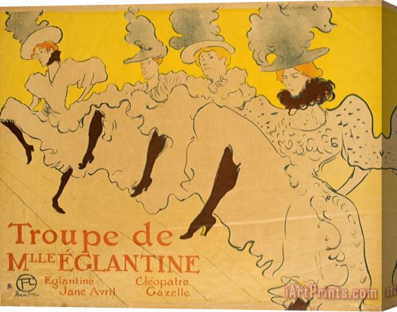 Henri de Toulouse-Lautrec The Troupe of Mlle Eglantine Stretched Canvas Painting / Canvas Art