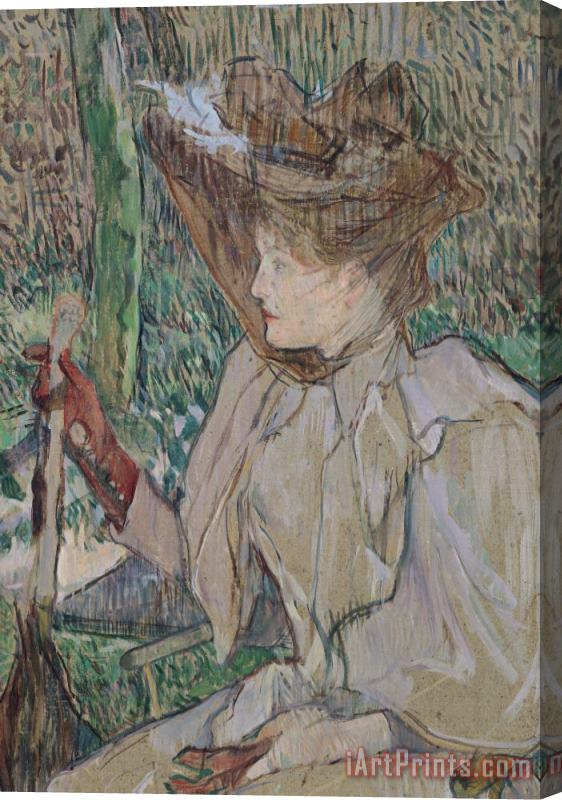 Henri de Toulouse-Lautrec Woman with Gloves Stretched Canvas Painting / Canvas Art