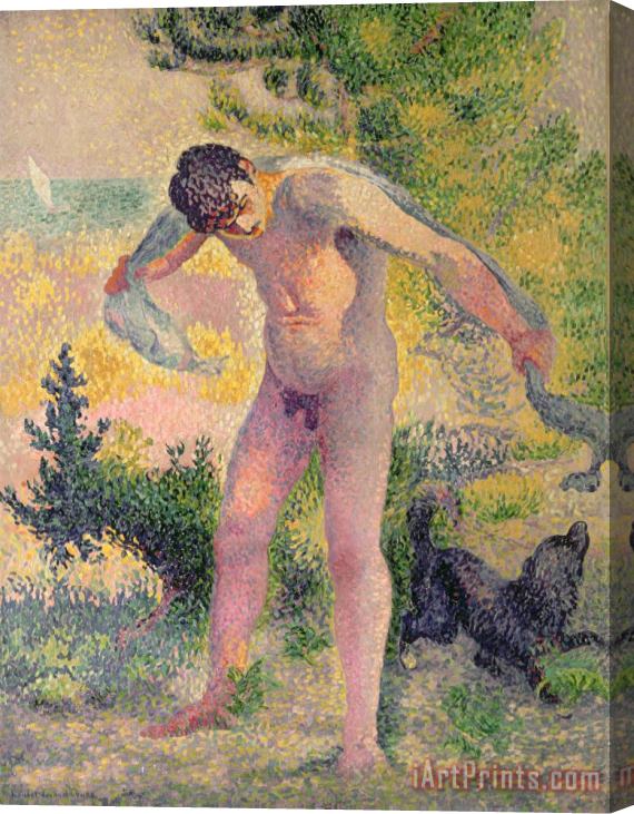 Henri-Edmond Cross Bather drying himself at St Tropez Stretched Canvas Painting / Canvas Art