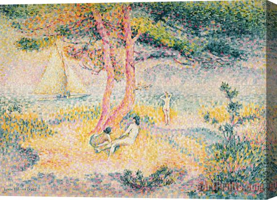 Henri-Edmond Cross The Beach at St Clair Stretched Canvas Painting / Canvas Art