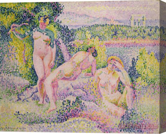 Henri-Edmond Cross Three Nudes Stretched Canvas Painting / Canvas Art