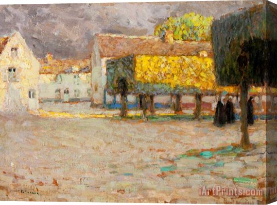 Henri Eugene Augustin Le Sidaner The Road - Songeons Stretched Canvas Print / Canvas Art