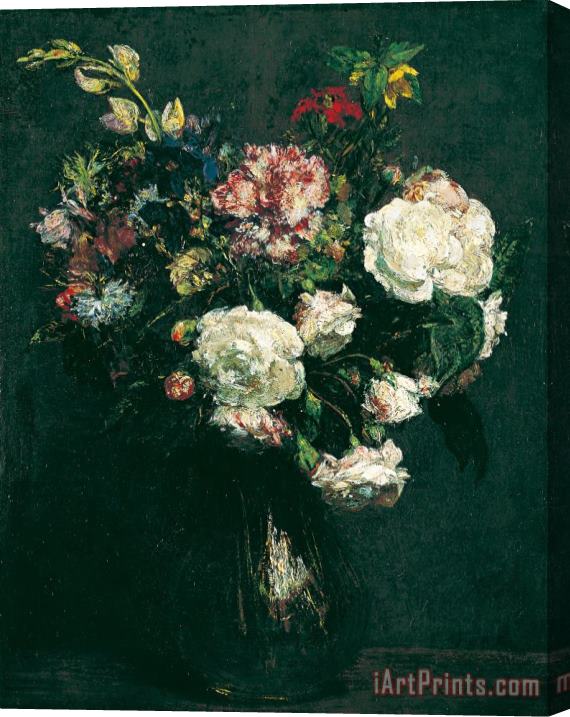 Henri Fantin Latour Vase of Flowers Stretched Canvas Print / Canvas Art