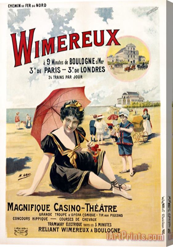 Henri Gray Wimereux Travel Poster Stretched Canvas Painting / Canvas Art