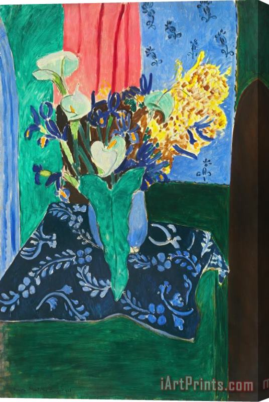 Henri Matisse Calla Lilies Irises And Mimosas 1913 Stretched Canvas Painting / Canvas Art