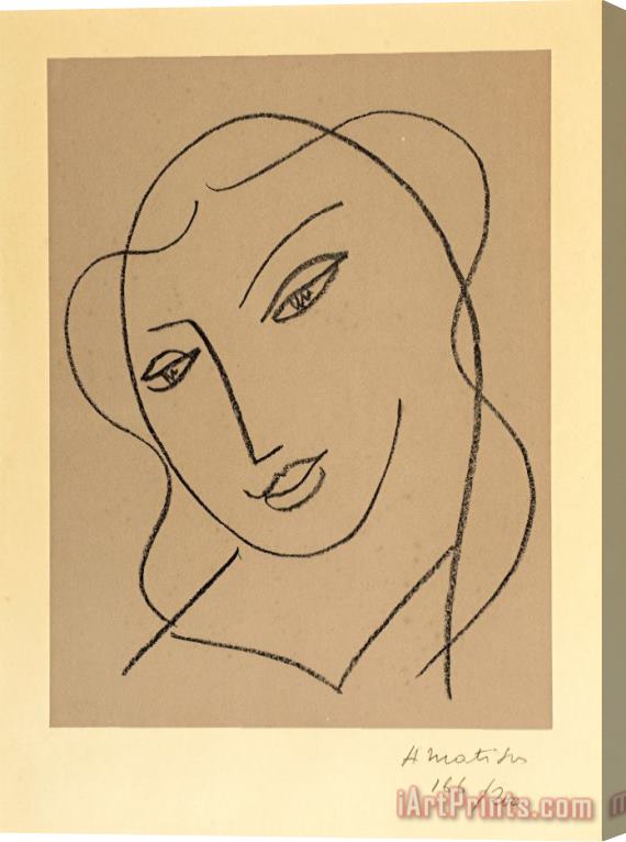 Henri Matisse Etude Pour La Vierge, Tete Voilee, 1950 51 Stretched Canvas Painting / Canvas Art