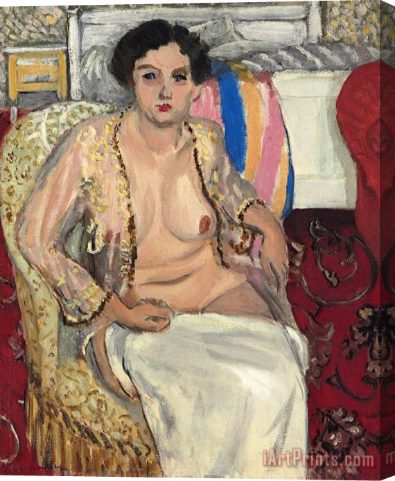 Henri Matisse Femme Au Fauteuil Femme En Neglige Stretched Canvas Print / Canvas Art