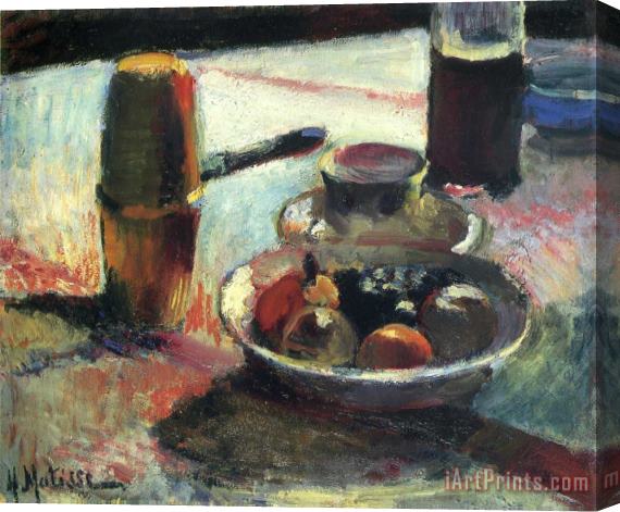 Henri Matisse Fruit And Coffee Pot Stretched Canvas Print / Canvas Art