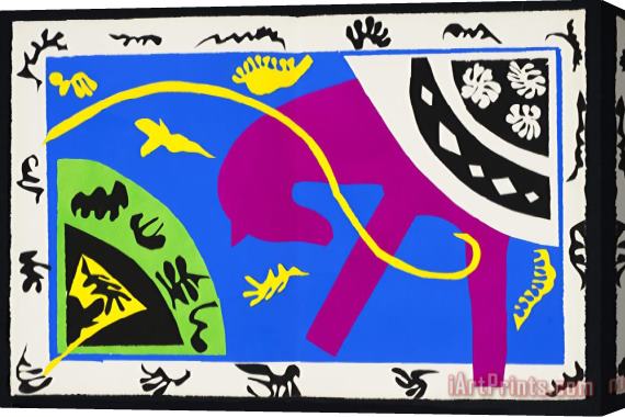 Henri Matisse Horse, Rider, And Clown, Plate V From The Illustrated Book “jazz, 1947” Stretched Canvas Painting / Canvas Art