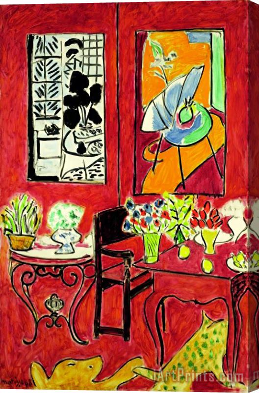 Henri Matisse Large Red Interior 1948 Stretched Canvas Painting / Canvas Art
