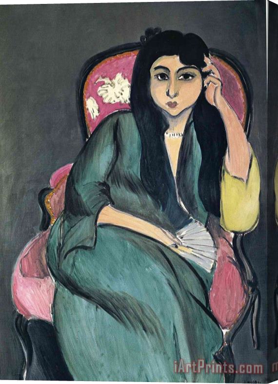 Henri Matisse Laurette in Green in a Pink Chair 1917 Stretched Canvas Print / Canvas Art