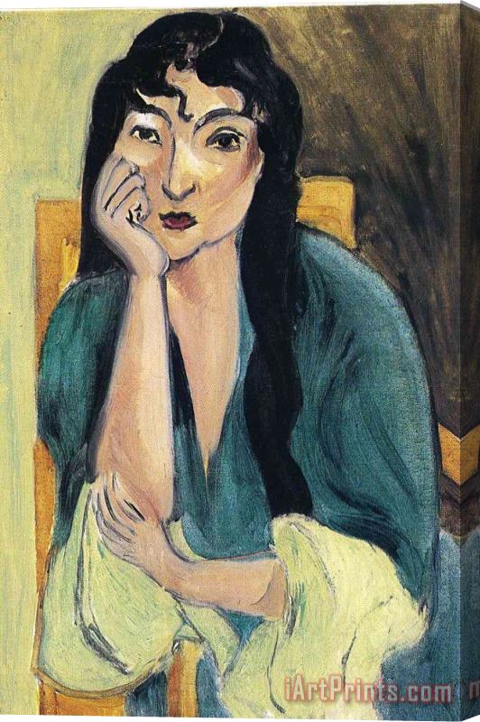 Henri Matisse Laurette in Green Stretched Canvas Print / Canvas Art