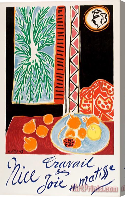 Henri Matisse Nice Travail Et Joie, 1947 Stretched Canvas Print / Canvas Art