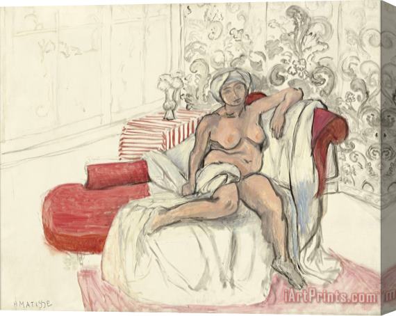 Henri Matisse Nu Sur La Chaise Longue Stretched Canvas Print / Canvas Art