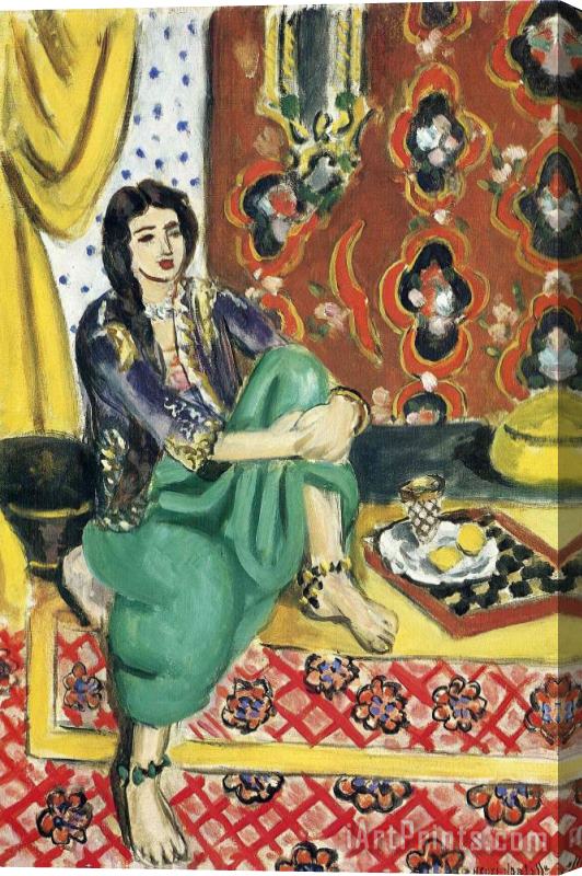 Henri Matisse Odalisque Sitting with Board 1928 Stretched Canvas Print / Canvas Art