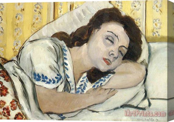 Henri Matisse Portrait of Margurite Sleeping Stretched Canvas Painting / Canvas Art