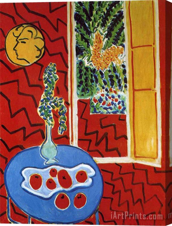 Henri Matisse Red Interior Still Life on a Blue Table 1947 Stretched Canvas Print / Canvas Art