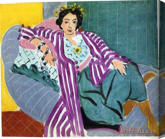 Henri Matisse Small Odalisque in Purple Robe 1937 Stretched Canvas Print / Canvas Art