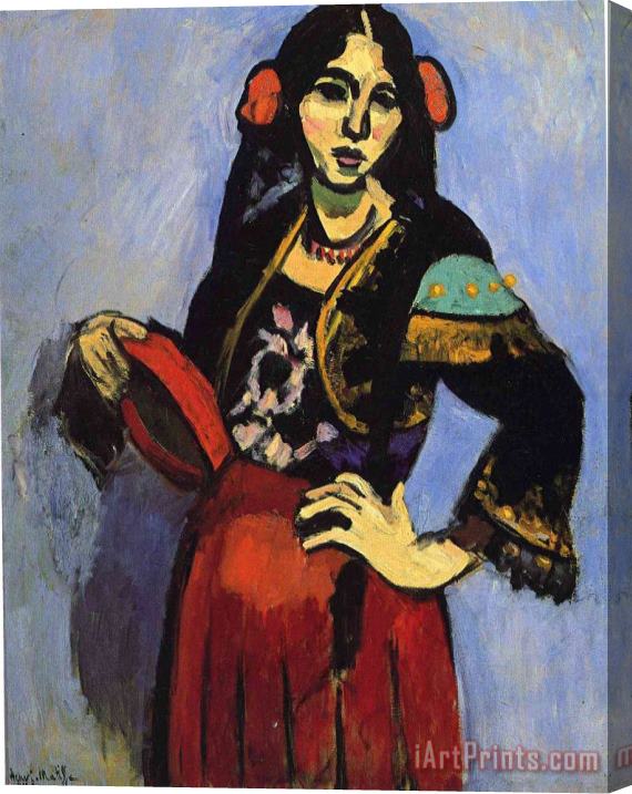 Henri Matisse Spanish Woman with a Tamborine 1909 Stretched Canvas Print / Canvas Art
