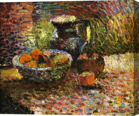 Henri Matisse Still Life with Pitcher And Fruit Stretched Canvas Print / Canvas Art