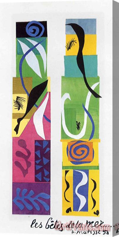 Henri Matisse The Maritime Wildlife 1950 Stretched Canvas Painting / Canvas Art