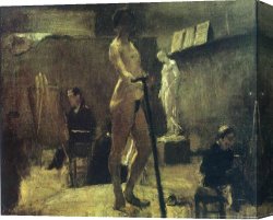 Corkscrew, 1895 Canvas Prints - The Study of Gustave Moreau 1895 by Henri Matisse