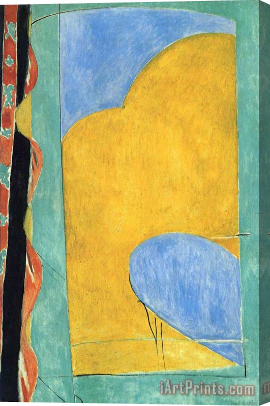 Henri Matisse The Yellow Curtain Stretched Canvas Painting / Canvas Art