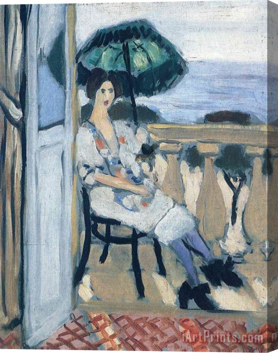 Henri Matisse Woman Holding Umbrella Stretched Canvas Painting / Canvas Art