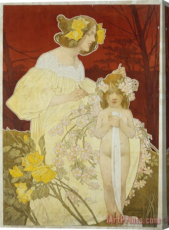 Henri Privat Livemont Palais De La Femme. Exposition De 1900 Stretched Canvas Print / Canvas Art