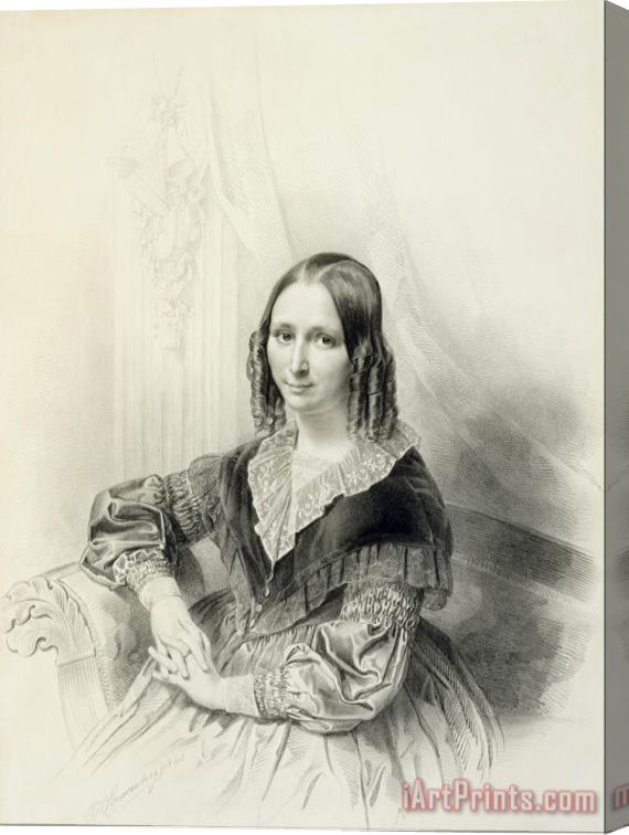 Henricus Wilhelmus Couwenberg Portrait of Suzanne Herckenrath Stretched Canvas Painting / Canvas Art