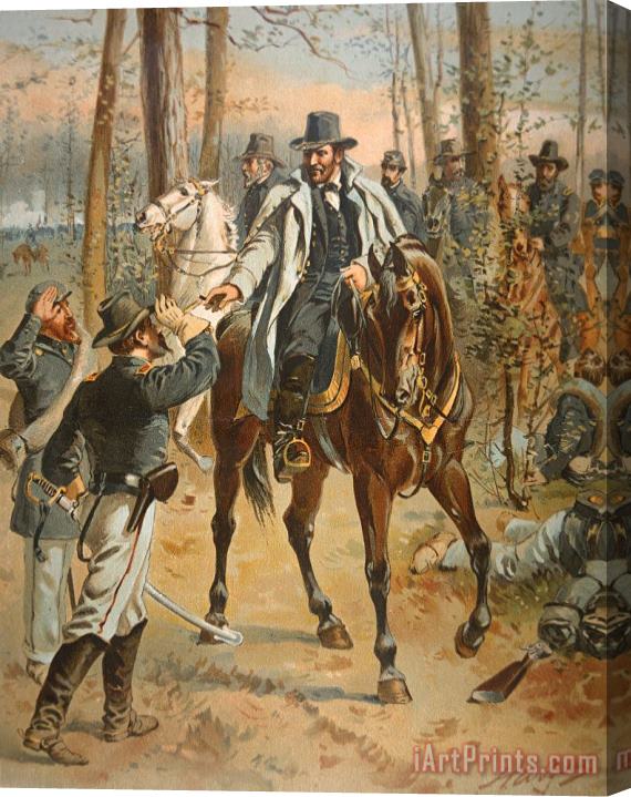 Henry Alexander Ogden General Grant in the Wilderness Campaign 5th May 1864 Stretched Canvas Painting / Canvas Art