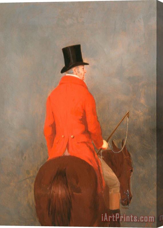 Henry Calvert Portrait of Thomas Cholmondeley, 1st Lord Delamere, on His Hunter (study for The Cheshire Hunt at ... Stretched Canvas Print / Canvas Art