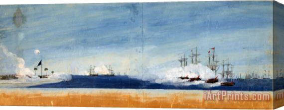 Henry Gray The Unsuccessful Attack on The Fort on Sullivan's Island Stretched Canvas Painting / Canvas Art