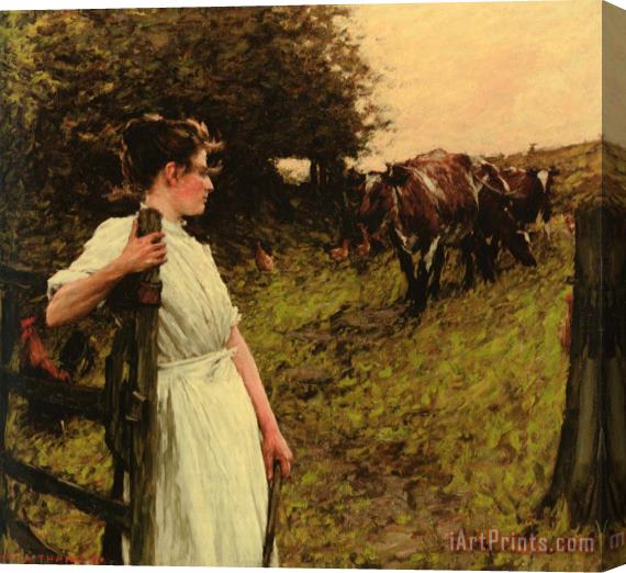 Henry Herbert La Thangue Back From The Common Heyshott, West Sussex Stretched Canvas Painting / Canvas Art