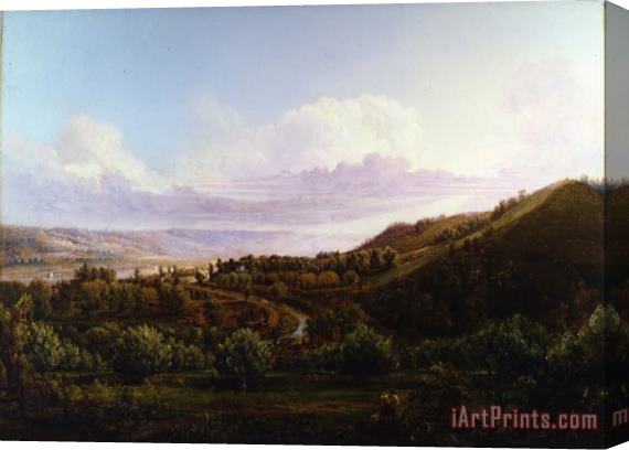Henry Lovie View of Bald Face Creek in The Ohio River Valley Stretched Canvas Print / Canvas Art