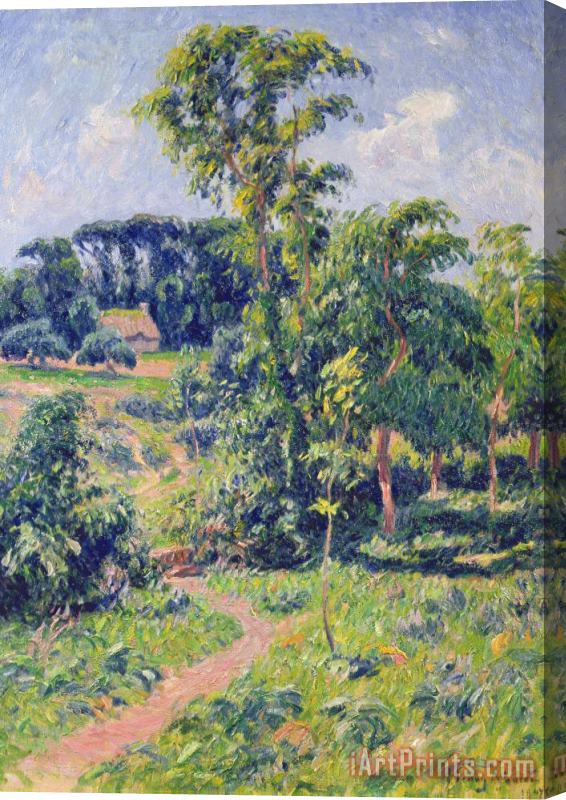 Henry Moret Landscape with trees and a path leading to a cottage Stretched Canvas Painting / Canvas Art